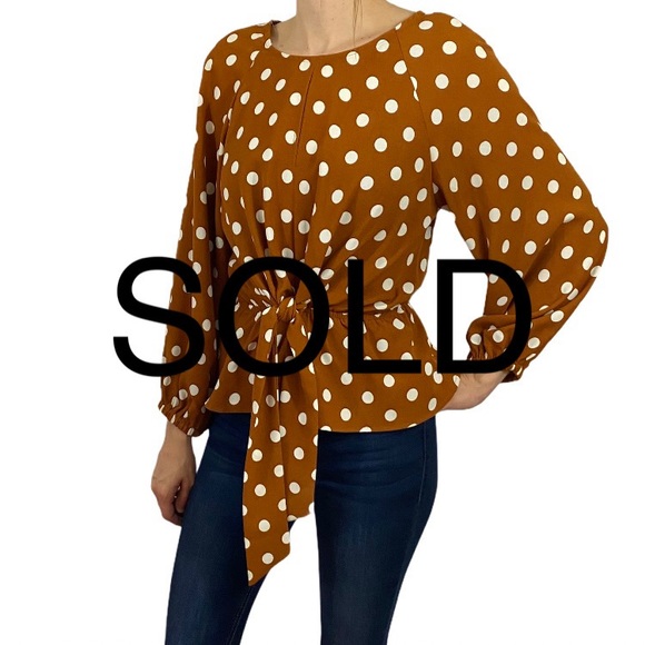 Alythea Tops - ALYTHEA | Women’s Polka Dot Keyhole Blouse